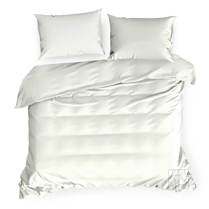 Posteľná bielizeň z bavlneného saténu NOVA3 140x200cm + 70x90cm, krémová