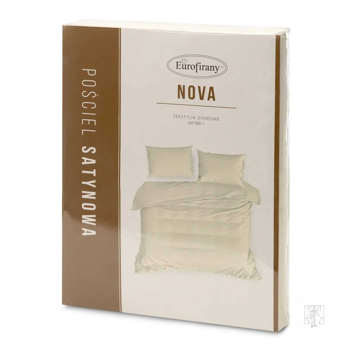 Posteľná bielizeň z bavlneného saténu NOVA3 140x200cm + 70x90cm, krémová