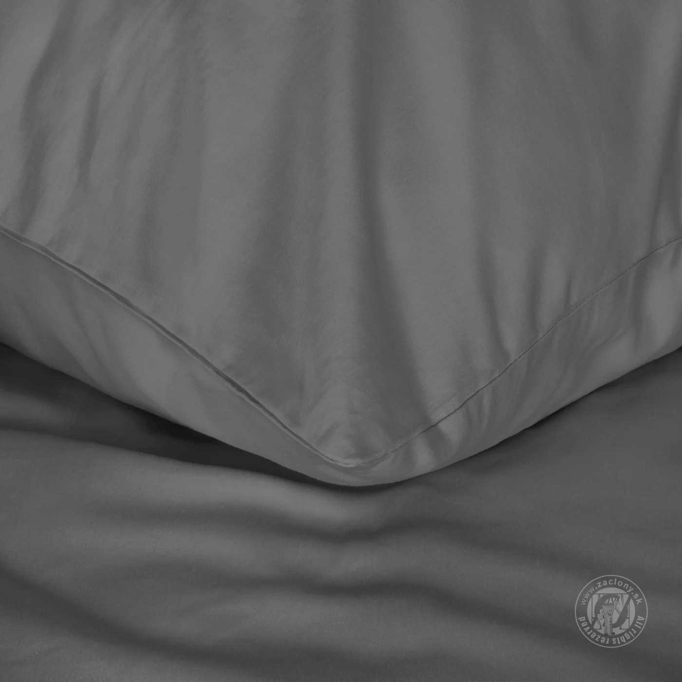 Posteľná bielizeň z bavlneného saténu NOVA3 140x200cm + 70x90cm, oceľová