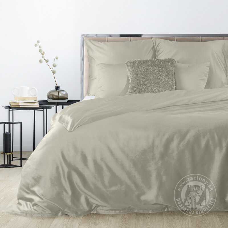 Posteľná bielizeň z bavlneného saténu NOVA3 140x200cm + 70x90cm, béžová