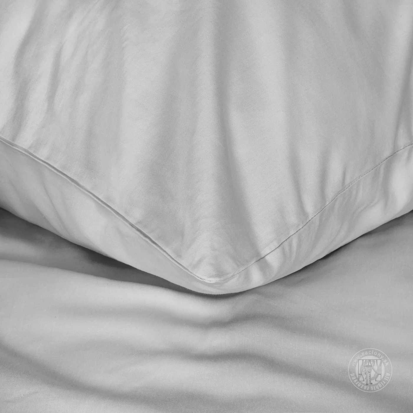 Posteľná bielizeň z bavlneného saténu NOVA3 140x200cm + 70x90cm, strieborná