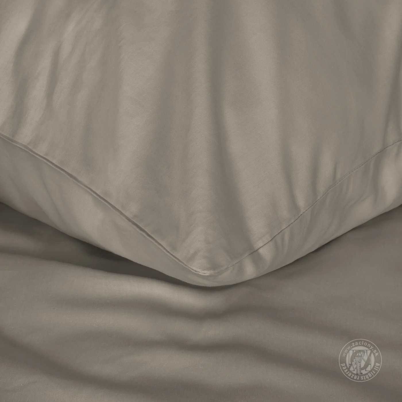 Posteľná bielizeň z bavlneného saténu NOVA3 140x200cm + 70x90cm, kávová