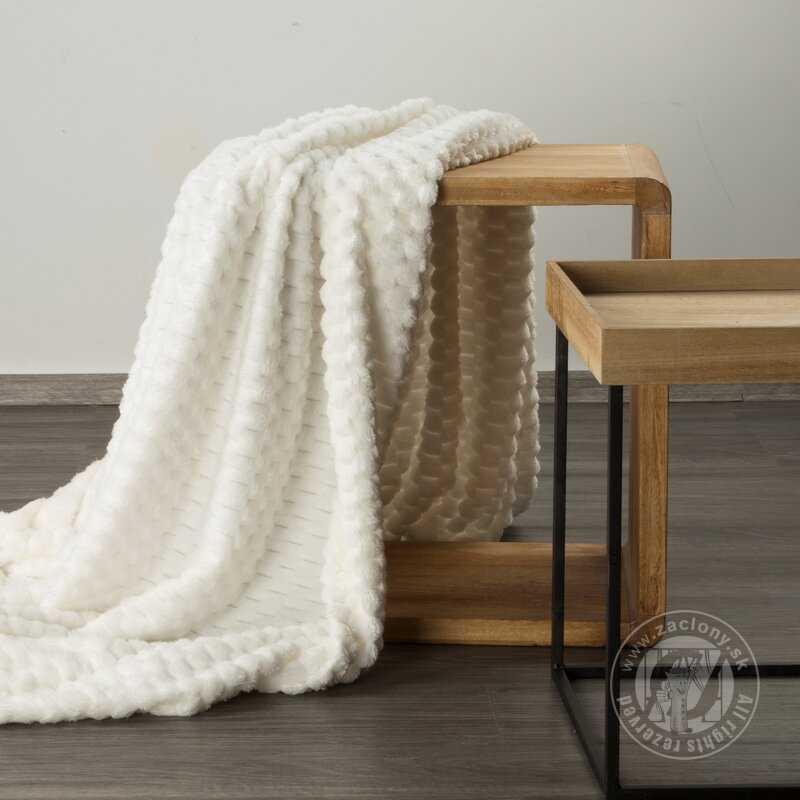 Deka z mikroflanelu CINDY6 170x210cm biela