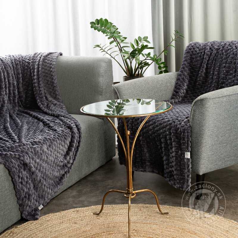 Deka z mikroflanelu CINDY6 150x200cm oceľová