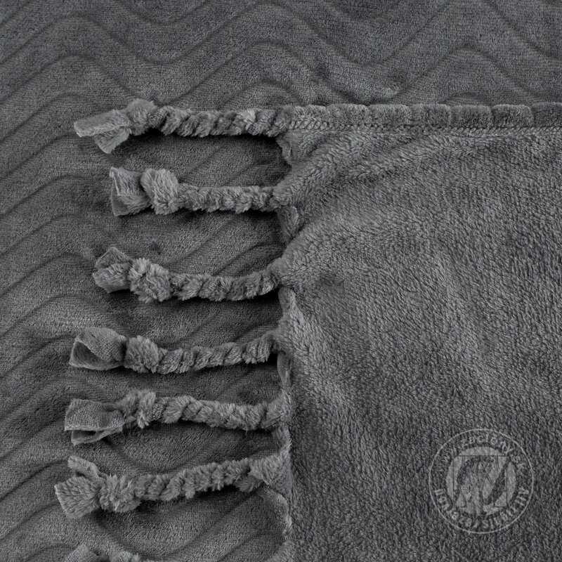 Deka so strapcami EMMA 150x200 cm oceľová