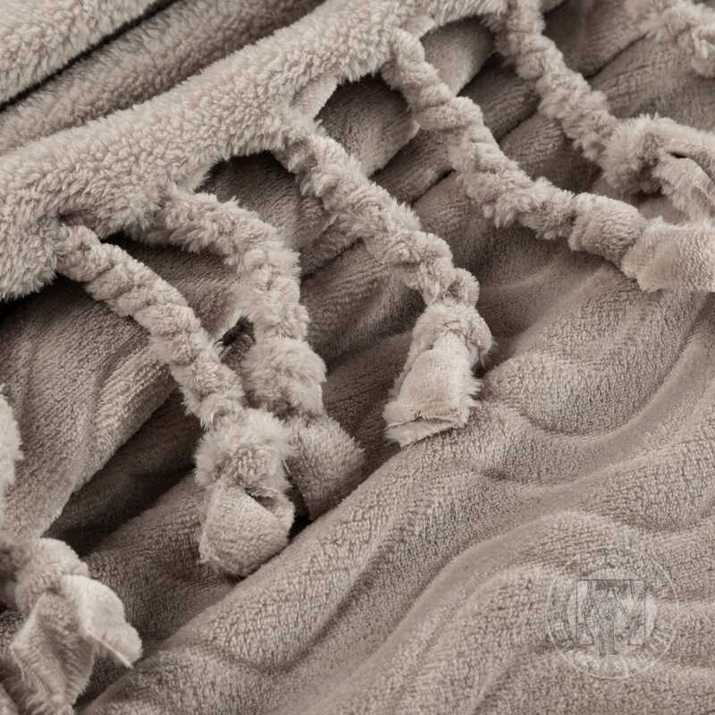 Deka so strapcami EMMA 150x200 cm béžová