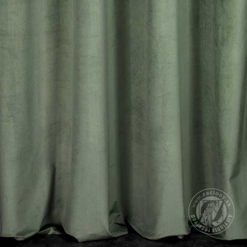 Záves MELANIE na páske tmavý mätový 140x270cm