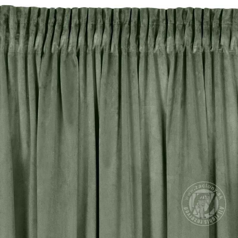 Záves MELANIE na páske olivový 140x270cm