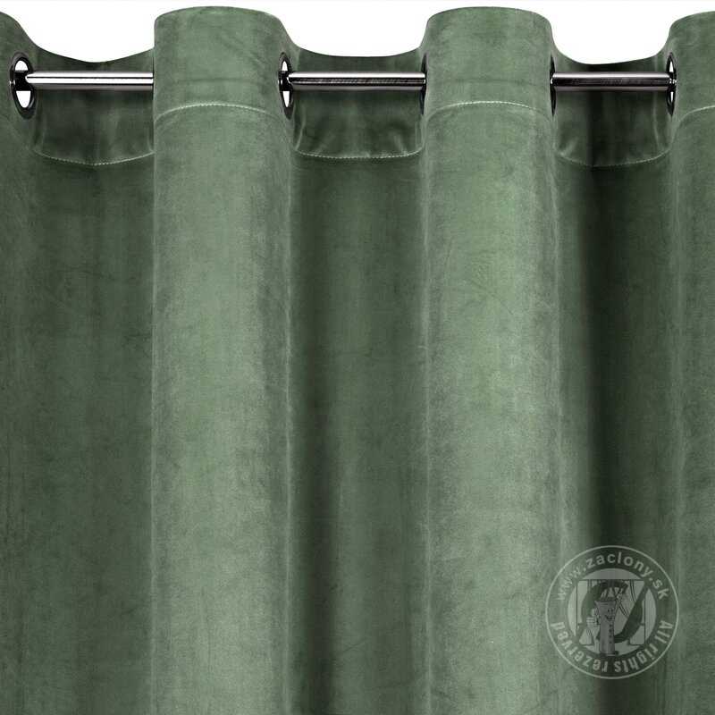 Záves MELANIE na krúžkoch olivový 140x250cm