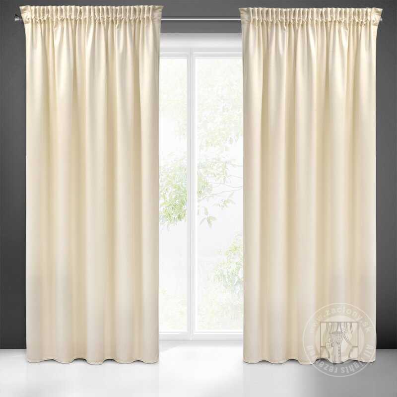 Záves PIERRE CARDIN SIBEL na páske krémový 140x270cm