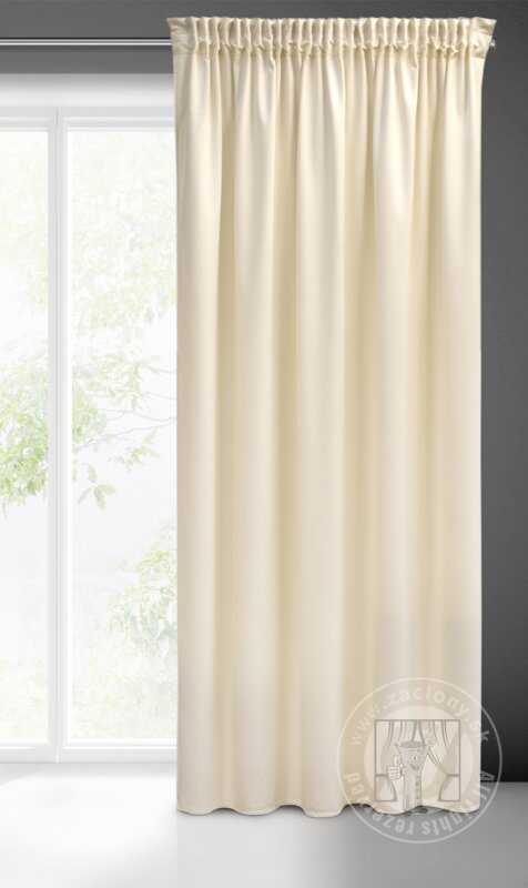 Záves PIERRE CARDIN SIBEL na páske krémový 140x270cm