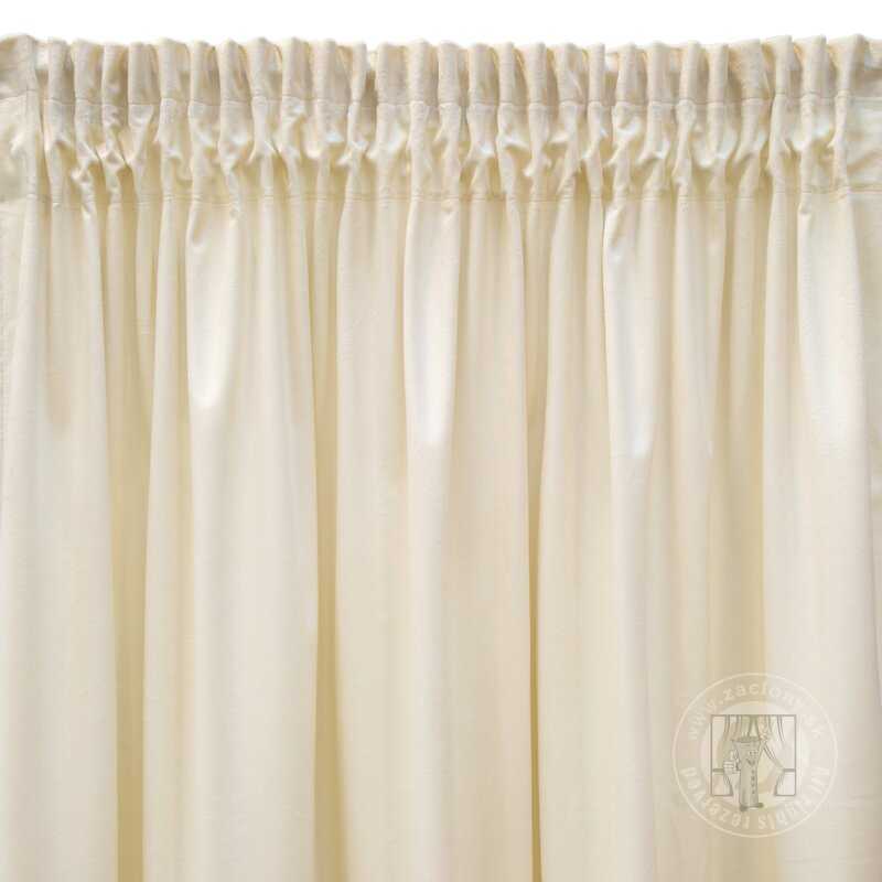 Záves PIERRE CARDIN SIBEL na páske krémový 140x270cm