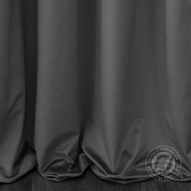 Záves PIERRE CARDIN SIBEL na páske tmavosivý 140x270cm