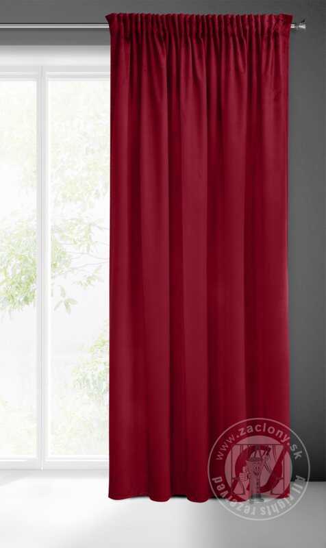 Záves PIERRE CARDIN SIBEL na páske bordový 140x270cm