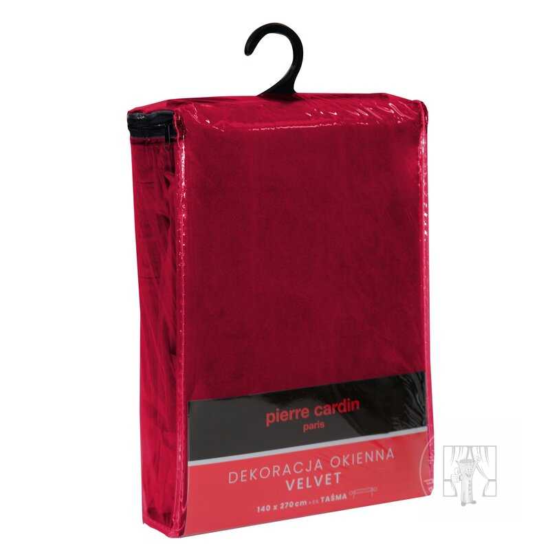 Záves PIERRE CARDIN SIBEL na páske bordový 140x270cm