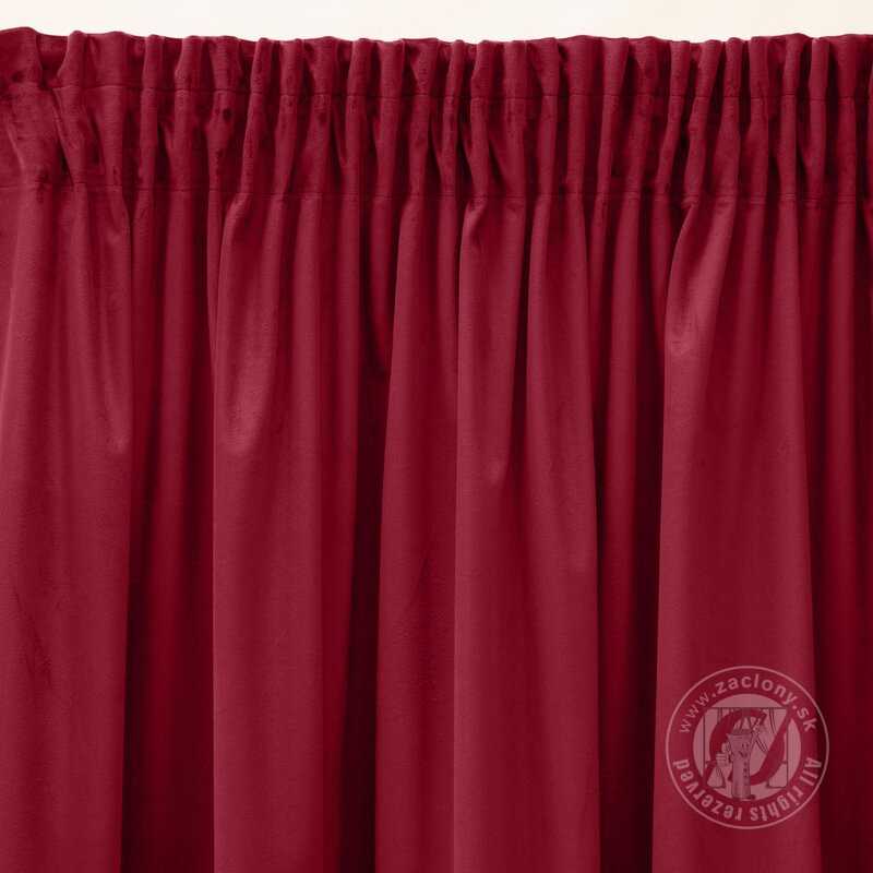 Záves PIERRE CARDIN SIBEL na páske bordový 140x270cm