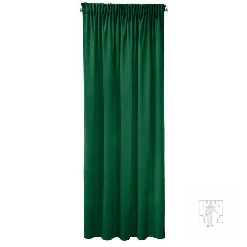 Záves PIERRE CARDIN SIBEL na páske tmavozelený 140x270cm