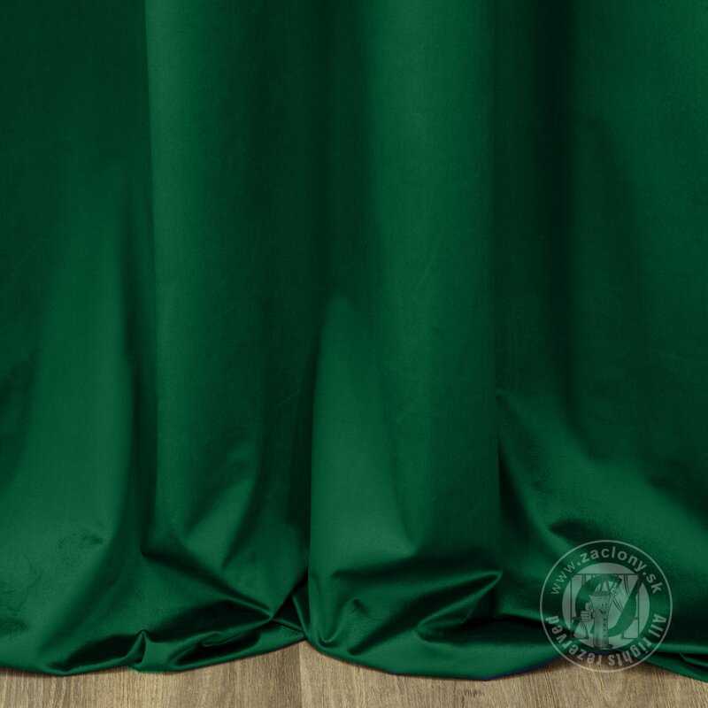 Záves PIERRE CARDIN SIBEL na páske tmavozelený 140x270cm