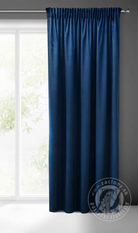 Záves PIERRE CARDIN SIBEL na páske tmavomodrý 140x270cm