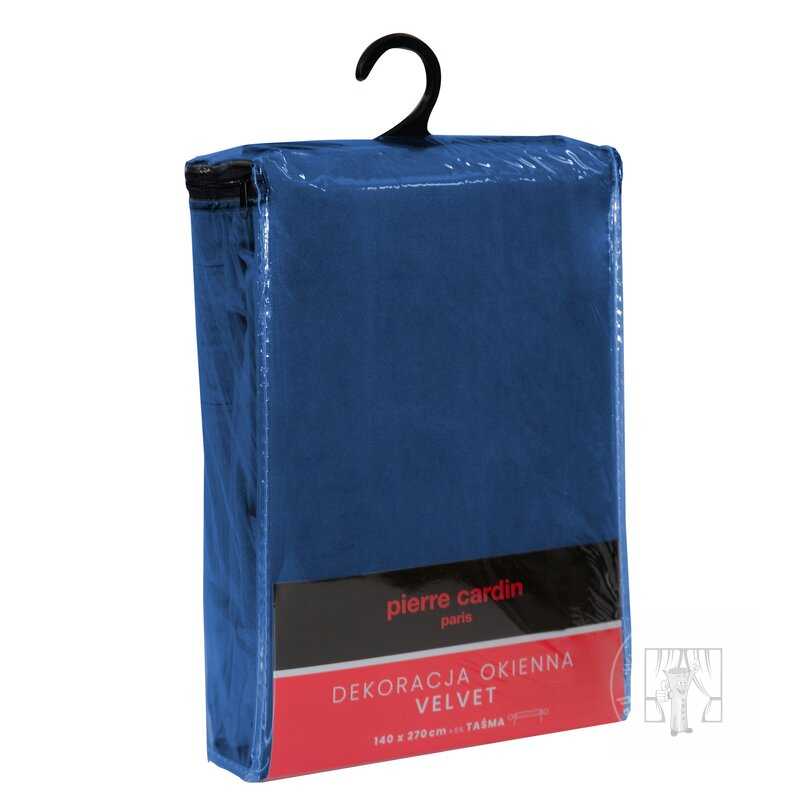 Záves PIERRE CARDIN SIBEL na páske tmavomodrý 140x270cm