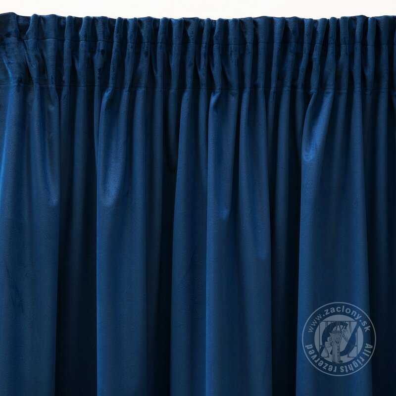 Záves PIERRE CARDIN SIBEL na páske tmavomodrý 140x270cm