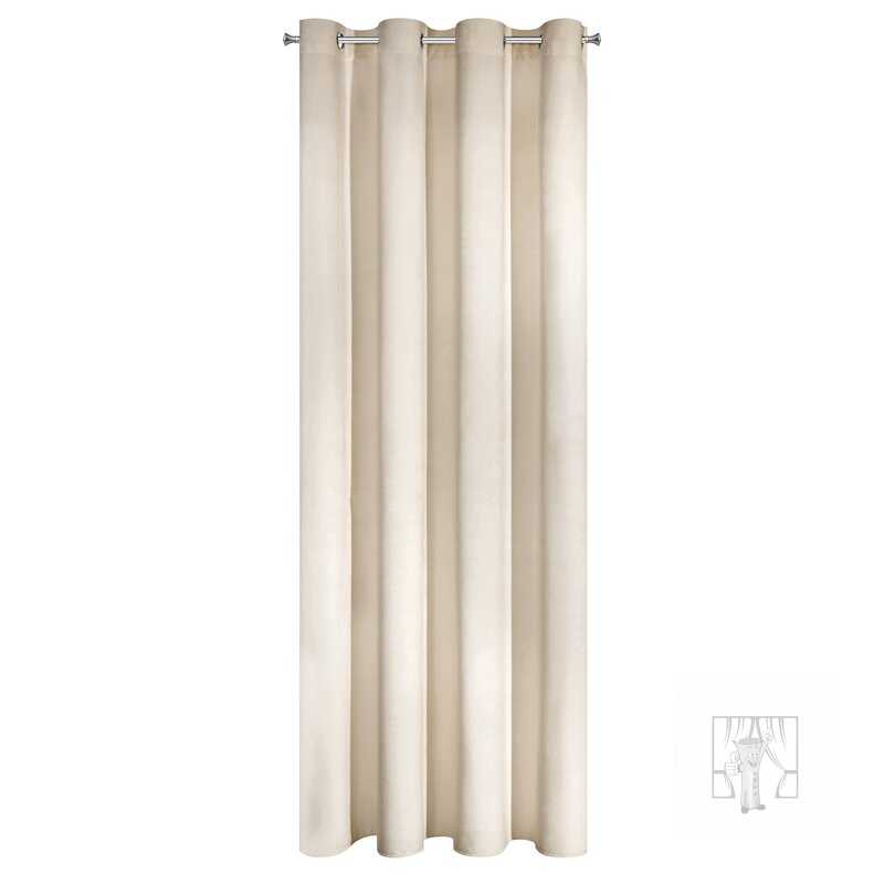 Záves RIA na krúžkoch svetlobéžový 140x250cm