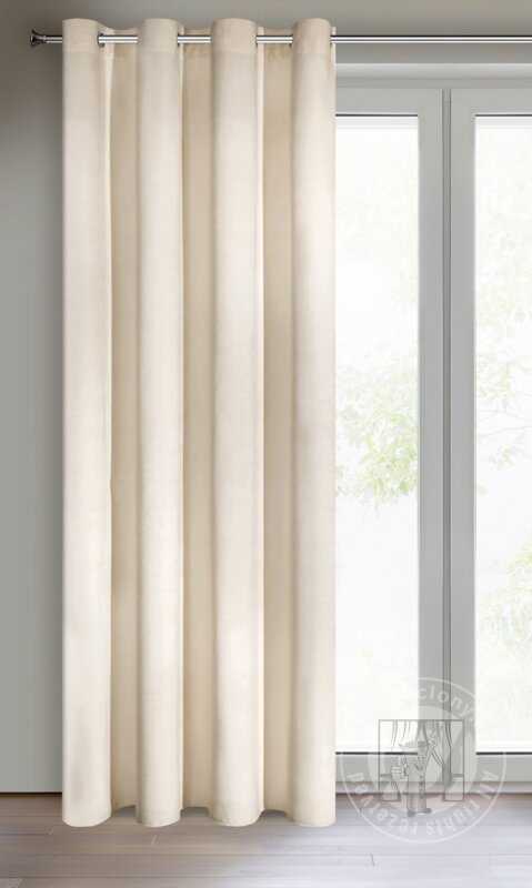 Záves RIA na krúžkoch svetlobéžový 140x250cm