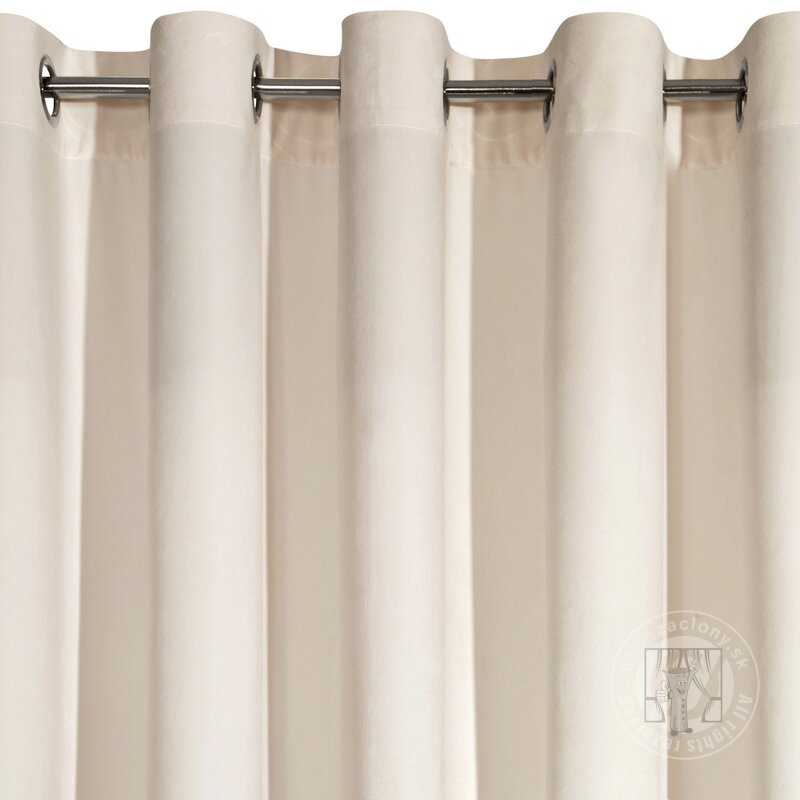 Záves RIA na krúžkoch svetlobéžový 140x250cm