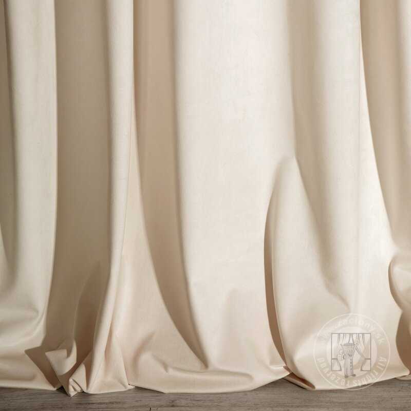 Záves RIA na krúžkoch svetlobéžový 140x250cm