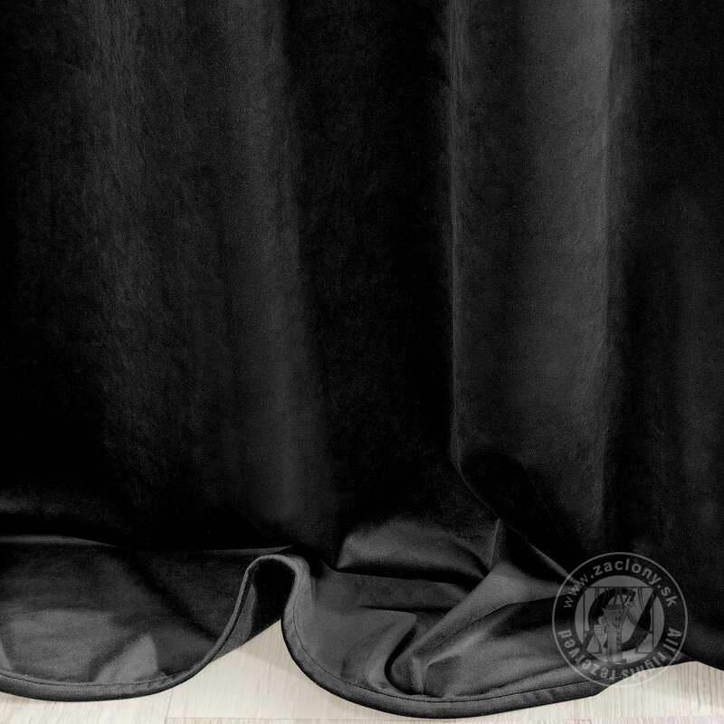 Záves RIA na krúžkoch čierny 140x250cm