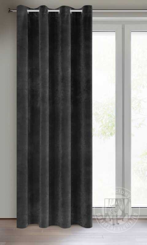 Záves RIA na krúžkoch čierny 140x250cm