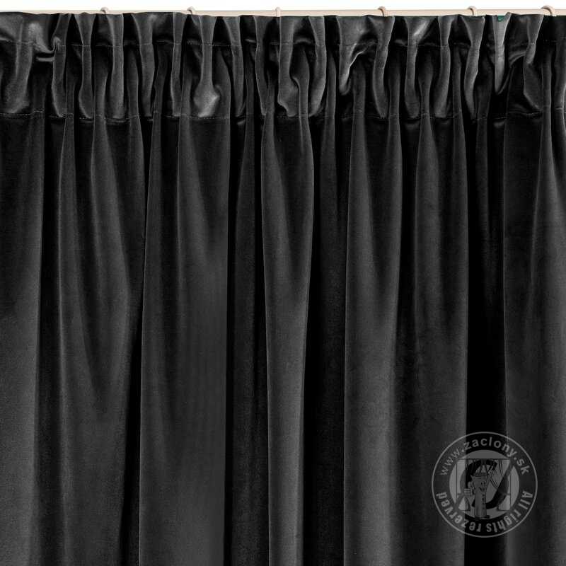 Záves RIA na páske čierny 140x270cm