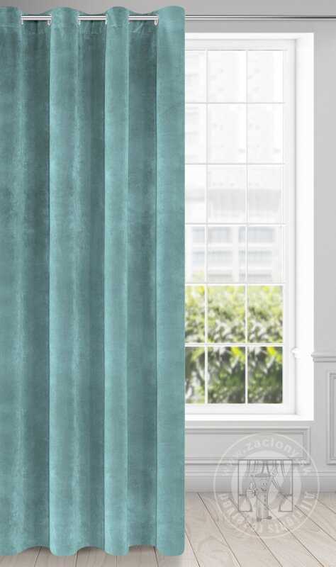 Záves RIA na krúžkoch zelenomodrý 140x250cm
