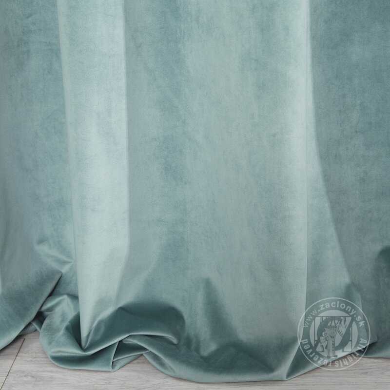 Záves RIA na páske zelenomodrý 140x270cm