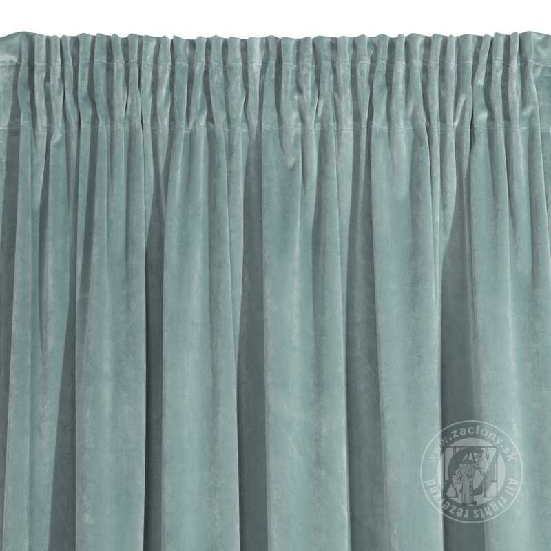 Záves RIA na páske zelenomodrý 140x270cm
