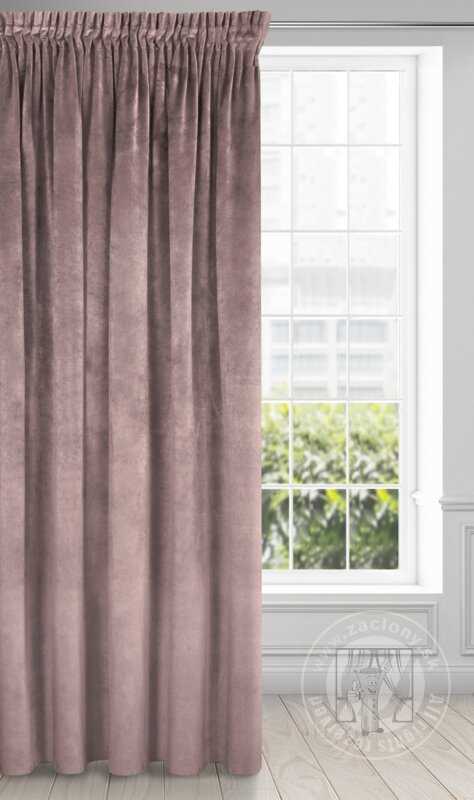 Záves RIA na páske púdrovo ružový 140x270cm