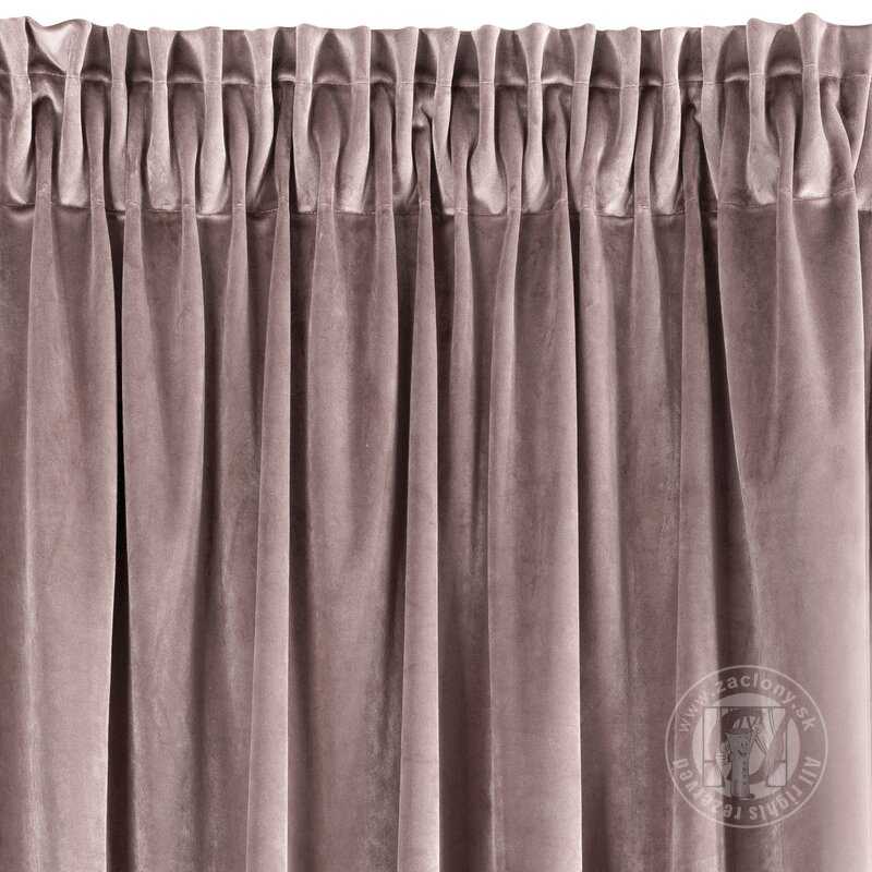 Záves RIA na páske púdrovo ružový 140x270cm