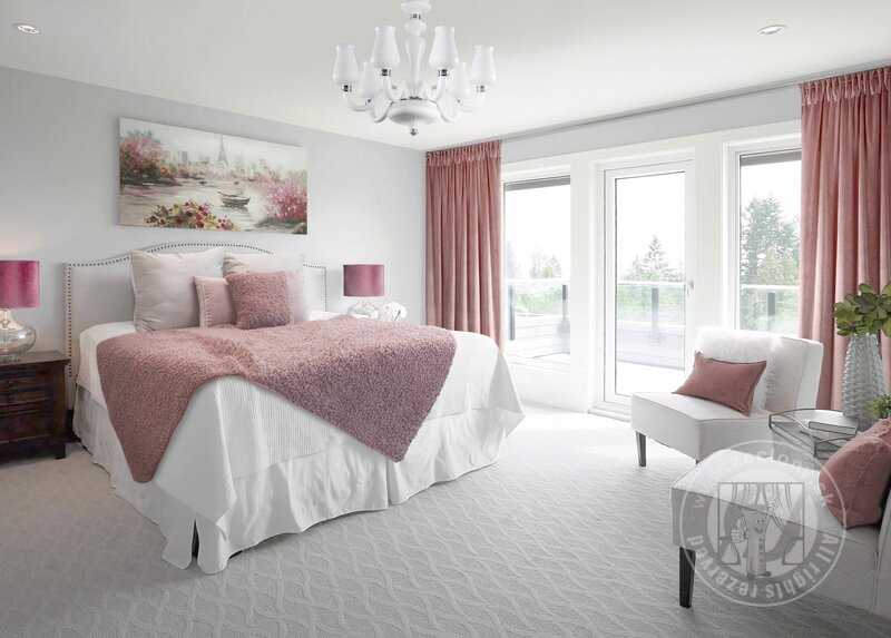 Záves RIA na páske púdrovo ružový 140x270cm