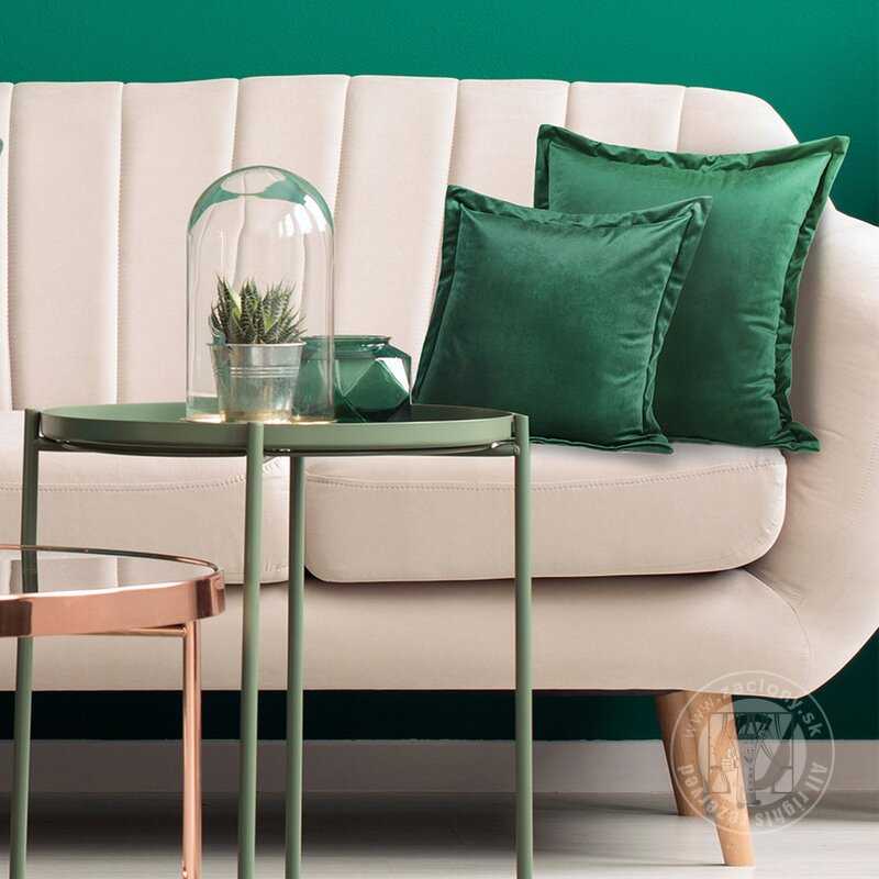 Obliečka na vankúš RIA 45x45 cm tmavozelená