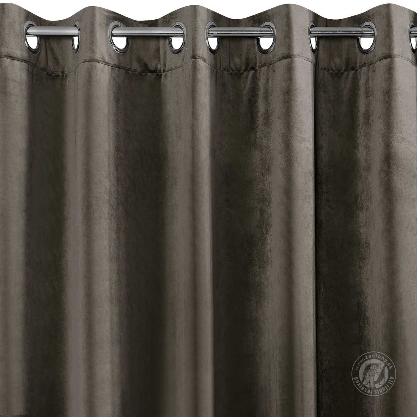 Záves RIA na krúžkoch grafitový 140x250cm