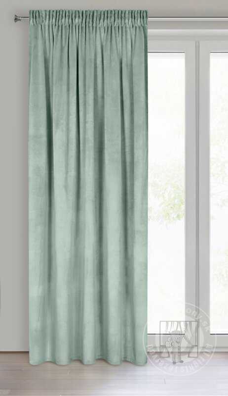 Záves MELANIE na páske svetlý mätový 140x270cm