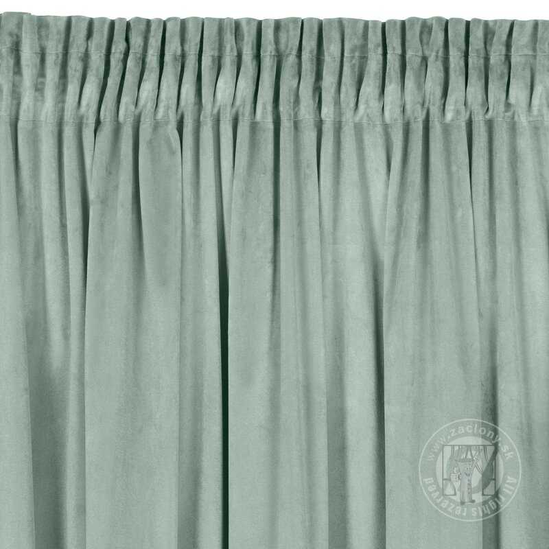 Záves MELANIE na páske svetlý mätový 140x270cm
