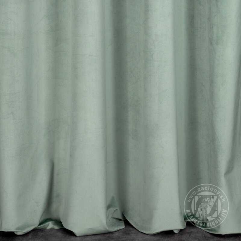 Záves MELANIE na krúžkoch svetlý mätový 140x250cm