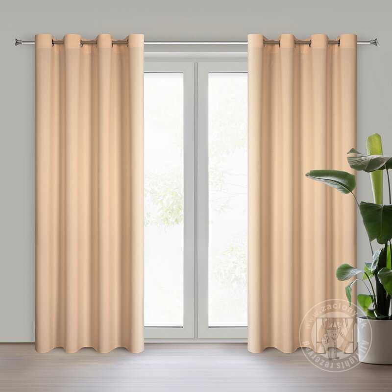 Záves RITA na krúžkoch broskyňový 140x250cm