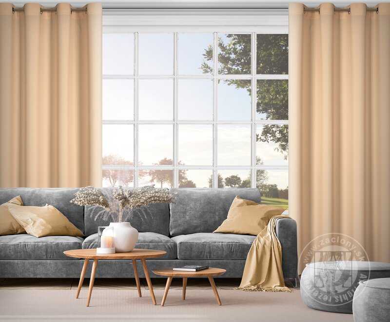 Záves RITA na krúžkoch broskyňový 140x250cm