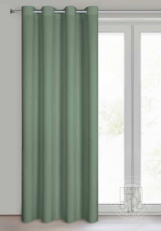 Záves RITA na krúžkoch tmavý mätový 140x250cm