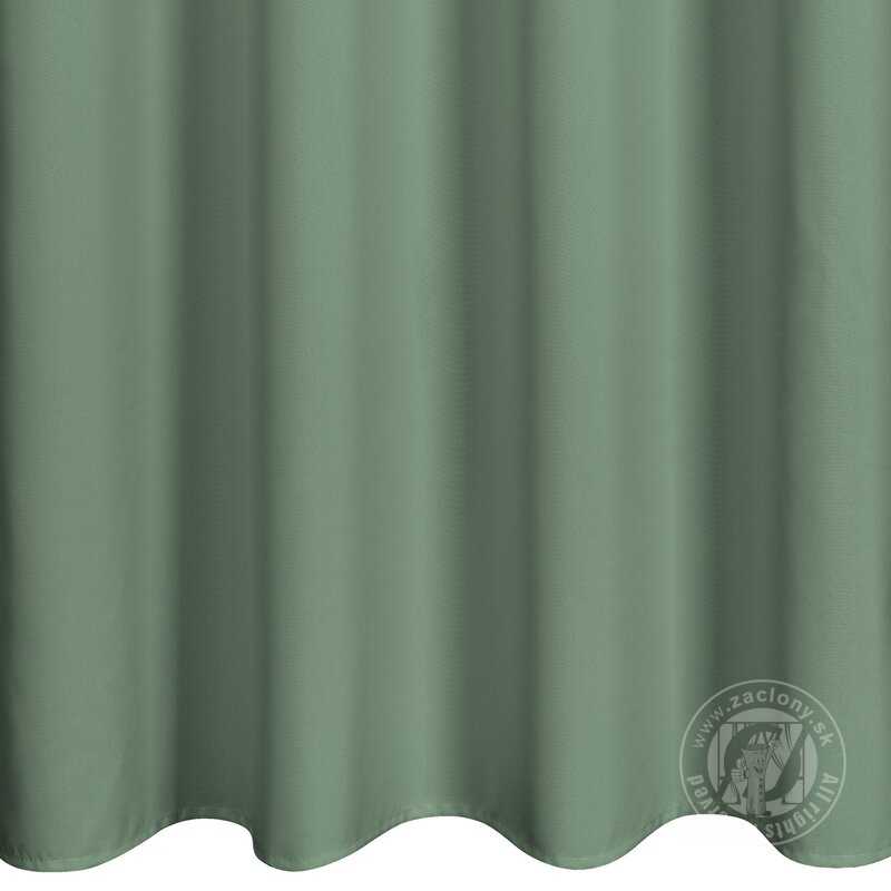 Záves RITA na krúžkoch tmavý mätový 140x250cm