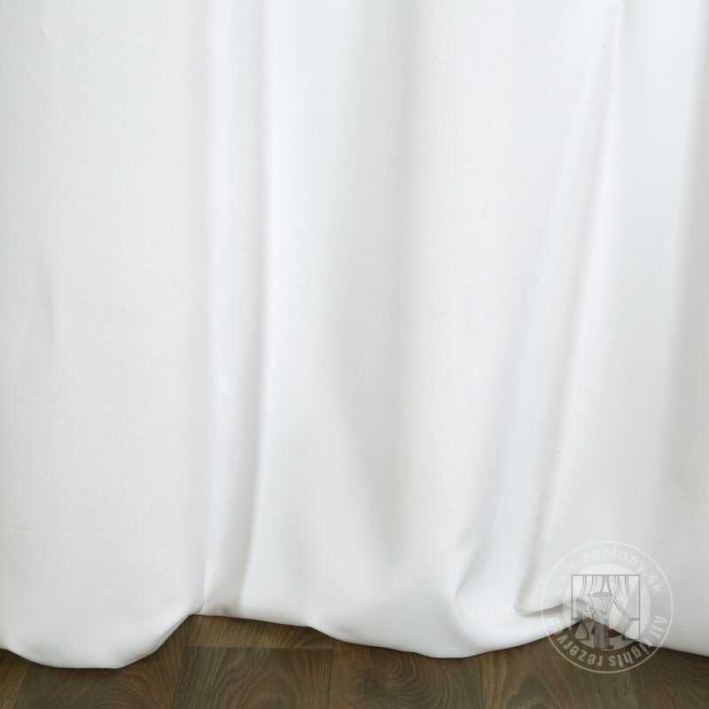 Krátky záves RITA na krúžkoch biely 140x175cm