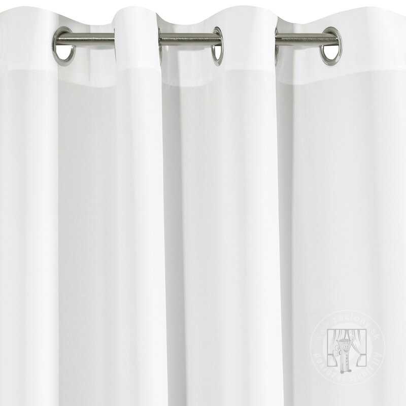 Krátky záves RITA na krúžkoch biely 140x175cm