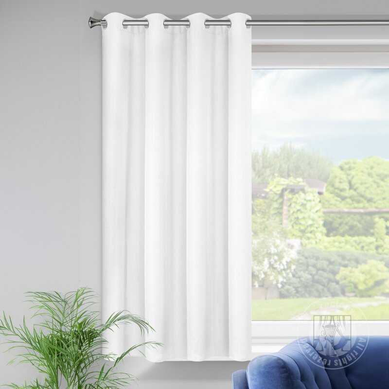 Krátky záves RITA na krúžkoch biely 140x175cm